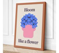 Bloom Like a Flower Canvas Wall Art Print 36x24 Inch (91 x 61 cm)