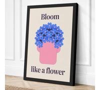 Bloom Like a Flower Canvas Wall Art Print 36x24 Inch (91 x 61 cm)