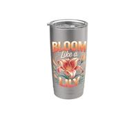 Bloom Like A Lily Flower Garden Stainless Steel Insulated Tumbler