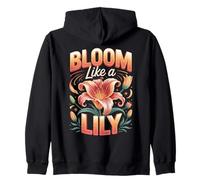 Bloom Like A Lily Flower Garden Zip Hoodie