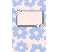 Bloom Notes - Blue Edition: Minimalist lined notebook with retro flower design (240 pages)