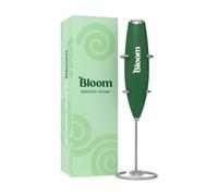 Bloom Nutrition Milk Frother Hand Mixer, Stainless Steel Electric Matcha Whisk, Handheld Mixer for Coffee, Greens, Protein & More, Battery Operated, Easy to Clean & Includes Whisk Stand