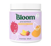 Bloom Nutrition Pre-Workout Drink Mix with Beta Alanine, Ginseng & L-Tyrosine, Green Tea Extract Caffeine, Amino Acid Blend, Sugar-Free Powder, Strawberry Mango