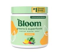 Bloom Nutrition Super Greens Powder Mango (30 servings) Combines Probiotics, Digestive Enzymes, Spirulina, and Chlorella to Support Women’s Gut Health, Reduce Bloating, and Improve Digestion Naturally