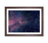 Bloom Of Time In Abstract Modern Art Framed Wall Art Print, Ready to Hang Picture for Living Room Bedroom Home Office Décor, Walnut A2 (64 x 46 cm)