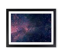 Bloom Of Time In Abstract Modern Art Framed Wall Art Print, Ready to Hang Picture for Living Room Bedroom Home Office Décor, Black A2 (64 x 46 cm)