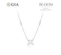 BLOOM Paris Platinum 1.48ct Lab Grown Diamond Marquise Station Necklace