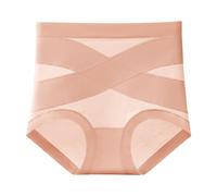 Bloom Pink Underwear Leak Proof, Ultimate Comfort and Shaping Panties for women, High-Waisted Slimming Seamless Cotton (Grapefruit Pink,3XL)