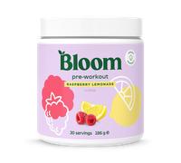 Bloom Nutrition Pre-Workout Drink Mix with Beta Alanine, Ginseng & L-Tyrosine, Green Tea Extract Caffeine, Amino Acid Blend, Sugar-Free Powder, Raspberry Lemonade