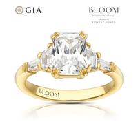 BLOOM Rome 18ct Yellow Gold 2.20ct Lab Grown Diamond Emerald Ring