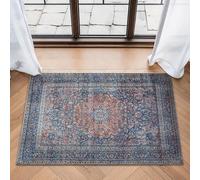 Bloom Rugs Washable Non-Slip 2' x 3' Rug - Multicolor Traditional Medallion Area Rug for Living Room, Bedroom, Dining Room, and Kitchen - Exact Size: 2' x 3'