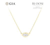 BLOOM Seville 14ct Yellow Gold Seamless 0.30ct Lab Grown Diamond Marquise Pendant