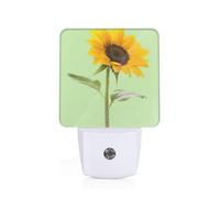 Bloom Sunflower Plug-in Led Night Light with Motion Sensor Dusk to Dawn Sensor Backlit Nightlight for Bedroom Bathroom