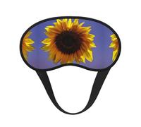 Bloom Sunflower Print Blackout Sleep Mask - Side Sleeper Eye Cover, Soft Comfort, Perfect for Travel, Meditation