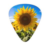 Bloom Sunflower Print Guitar Pick,12 Pack,Includes Thin,Medium,Heavy Gauges,Suitable for guitar,ukulele