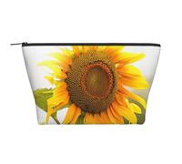 Bloom Sunflower Print Makeup Bag Trapezoid Travel Cosmetic Organiser Stylish Storage for Beauty & Gifts for Women Girls