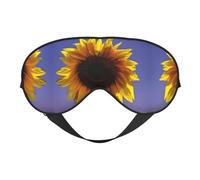Bloom Sunflower Print Soft Eye Mask - Comfortable Sleep, Blocks Light, Full Eye Coverage, Ideal for Travel, Meditation
