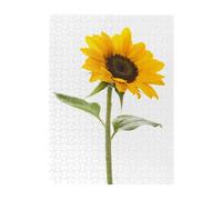 Bloom Sunflower Printed Wooden Puzzle 500 Piece, Cute Puzzle Game in Plastic Box for Family Entertainment and Brain Training Gifts