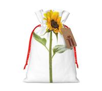 Bloom Sunflower Printing 4.7x6.9 In Christmas Bag With Drawstring,Ideal For Adults To Wrap Gifts For Christmas Halloween