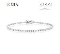 BLOOM The Tennis Collection 18ct White Gold 3ct Lab Grown Diamond Tennis Bracelet