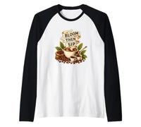 Bloom Then SIP Coffee Manual Brewing Barista Raglan Baseball Tee