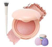 Bloom up Baked Highlighting Blush, 6 Shades Soft Pinch Glitter Powder Blush, Natural Finish - Buildable Color, Long Last Natural Complexion, Shape, Contour & Highlight for All Skin Tones (04#)