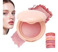 Bloom up Baked Highlighting Blush, 6 Shades Soft Pinch Luminous Blush, Natural Finish - Buildable Color, Long Last Natural Complexion, Shape, Contour & Highlight for All Skin (#02)