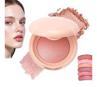 Bloom up Baked Highlighting Blush, 6 Shades Soft Pinch Luminous Blush, Natural Finish - Buildable Color, Long Last Natural Complexion, Shape, Contour & Highlight for All Skin (#04)