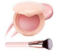 Bloom up Baked Highlighting Blush, Baked Blush, Powder Blus for Cheeks,Pink Luminous Blus h Makeup,Soft Pinch Luminous Blushs, Natural Finish - Buildable Color, Shape, Contour & Highlight (02#)
