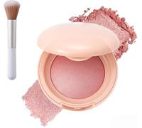 Bloom up Baked Highlighting Blush, Soft Luminous Blush, 6 Shades, Natural Finish - Buildable Color, Shape, Contour & Highlight, Long Last Natural Complexion, for All Skin Tones (#01)