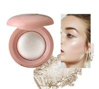 Bloom Up Baked Highlighting Blush, Soft Pinch Glitter Powder Blush 6 Shades, Long Last Natural Complexion, Shape, Contour & Highlight For All Skin Tones (#02)