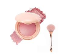 Bloom up Baked Highlighting Blush, Soft Pinch Glitter Powder Blush, Shape Contour & Highlight Face for a Shimmery, 6 Shades with Brush (03#)