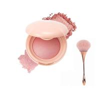 Bloom up Baked Highlighting Blush, Soft Pinch Glitter Powder Blush, Shape Contour & Highlight Face for a Shimmery, 6 Shades with Brush (05#)