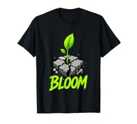 Bloom Urban Plant Sprout Bold Graphic Resilient Nature T-Shirt