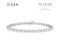 BLOOM Venice 14ct White Gold 11.50ct Lab Grown Diamond Radiant Pavé Bracelet