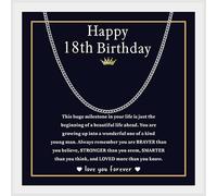 Bloom Verge 13th 16th 18th Birthday Silver Cuban Chain Necklace Gift for Boys 3mm/5mm/6mm,18/20/22 Inch Cool Gifts for 13 16 18 Year Olds Jewelry for Son,Grandson,Nephew, Brother(18-3mm/20