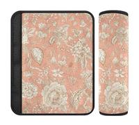 Bloom Vintage Floral Pattern Spring Comfort Seat Cushion Covers for Adults Seatbelt Shoulder Pads for Kids 2 Pack 10 * 7.7in