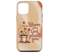 Bloom Where God Plants You Autumn Christian Case for iPhone 12/12 Pro