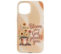 Bloom Where God Plants You Autumn Christian Case for iPhone 15