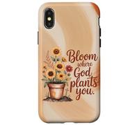 Bloom Where God Plants You Autumn Christian Case for iPhone X/XS