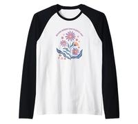 Bloom Where God Plants You Retro Christian Floral Raglan Baseball Tee