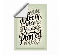 Bloom Where Planted Botanical Unframed Wall Art Print A1 (84.1×59.4cm), Wall Decor for Living Room, Bedroom, Office & Home, Art Gift