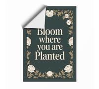 Bloom Where You Are Planted Botanical Unframed Wall Art Print A3 (42×29.7cm), Wall Decor for Living Room, Bedroom, Office & Home, Art Gift