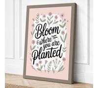 Bloom Where You Are Planted Canvas Wall Art Print 30x20 Inch