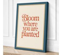 Bloom Where You Are Planted Canvas Wall Art Print 36x24 Inch