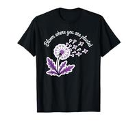 Bloom Where You are Planted Dandelion Hearts Airplanes T-Shirt