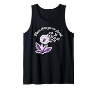 Bloom Where You are Planted Dandelion Hearts Airplanes Tank Top