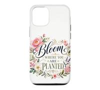 Bloom Where You Are Planted Floral Art Quote Case for iPhone 12/12 Pro