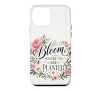 Bloom Where You Are Planted Floral Art Quote Case for iPhone 12 mini