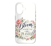 Bloom Where You Are Planted Floral Art Quote Case for iPhone 17